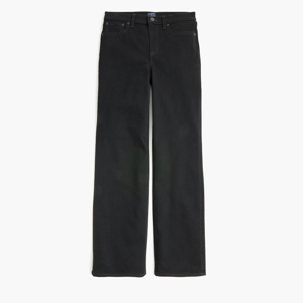 J. Crew wide-leg full-length black jeans 26
